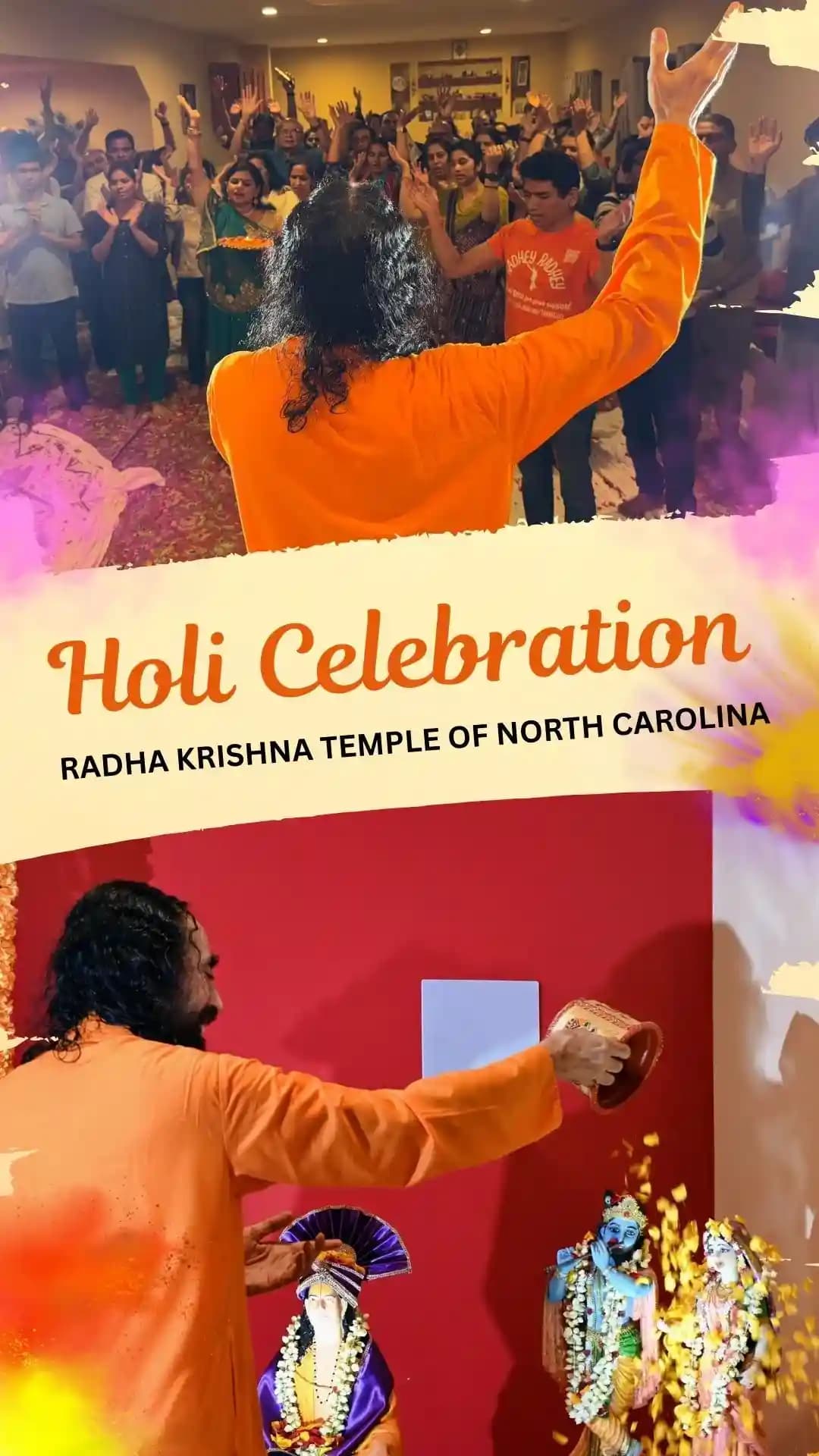 Holi Celebration - Radha Krishna Temple of North Carolina